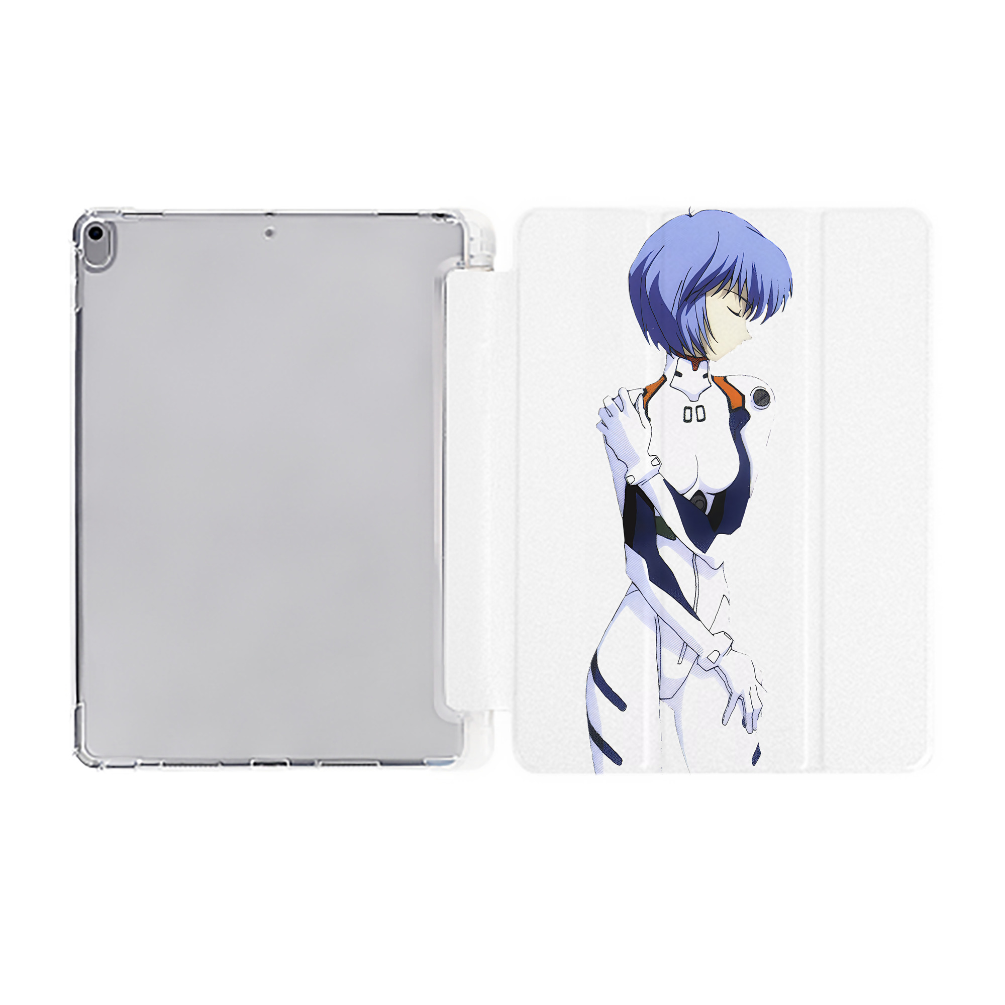 （画像用） EVA 新世紀エヴァンゲリオン IPad ケース ペン収納付き 三つ折りスタンド PUレザー×シリコン 対応機種9.5/10.5/10.9インチ